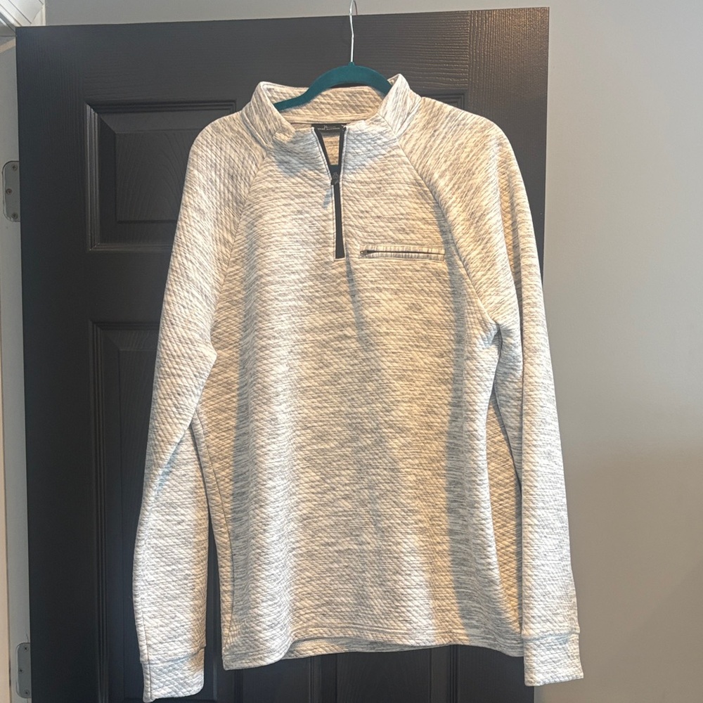 Marc Anthony Light Gray Zip-Up Sweater